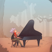 Solitude de Beethoven. Traditional illustration, Drawing, Digital Illustration, and Digital Drawing project by Marcel Pires - 06.25.2020