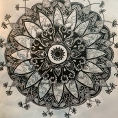 Mi proyecto del curso: El arte de dibujar mandalas: crea patrones geométricos. Desenho e Ilustração com tinta projeto de Susanna Curran - 12.02.2023