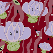 Mój projekt z kursu: Wzory roślinne w szkicowniku: pokonaj czystą kartkę. Illustration, Pattern Design, and Botanical Illustration project by Oksana Pylypchuk - 02.13.2023
