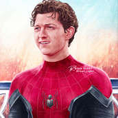 Spider-Man Illustration (My project for course: Pop Culture Character Painting in Photoshop). Illustration, Fine Arts, Drawing, Digital Illustration, Portrait Illustration, and Portrait Drawing project by Ryan Rigby - 02.14.2023