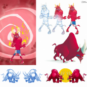 Red Bull / Rookie Bullz Visual Development. Design de personagens projeto de Florian Satzinger - 16.02.2023
