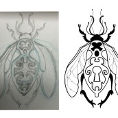 Mi proyecto del curso: Diseño de tatuajes artísticos con efectos dorados en Procreate. Traditional illustration, Digital Illustration, and Tattoo Design project by Montse Daganzo - 02.17.2023