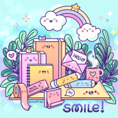 Smile with kawaii. Traditional illustration project by Tiziana Moretti - 02.25.2023