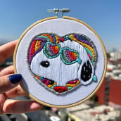 Snoopy Love. Un proyecto de Bordado de Coricrafts - 27.02.2023
