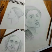 Mi proyecto del curso: Sketchbook de retrato: explora el rostro humano. Sketching, Drawing, Portrait Drawing, Artistic Drawing, and Sketchbook project by Josep Clapers - 03.20.2023