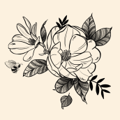 My project for course: Botanical Tattoo Design with Procreate. Illustration, Digital Illustration, Tattoo Design, and Botanical Illustration project by Brunna Mancuso - 03.29.2023