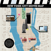 Infografica New York Movie Map . Traditional illustration, Editorial Design, Graphic Design, Infographics, and Vector Illustration project by Dominga Colonna - 12.01.2021