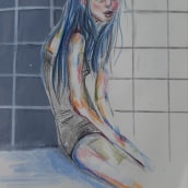 Mein Abschlussprojekt für den Kurs: Expressive figurative Zeichnung: Erforsche Form und Farbe. Fine Arts, Drawing, Portrait Drawing, Realistic Drawing, Figure Drawing, and Gouache Painting project by Ines - 04.19.2023