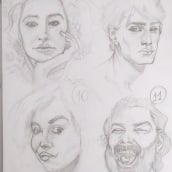 Il mio progetto del corso: Ritratto su blocco da disegno: esplora il volto umano. Sketching, Drawing, Portrait Drawing, Artistic Drawing, and Sketchbook project by Filippo Maroni - 05.06.2023