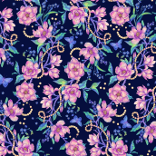 Magnolias and pearls. Un proyecto de Ilustración tradicional, Pattern Design, Dibujo a lápiz, Dibujo e Ilustración botánica de Joanna Wawruch - 10.05.2023