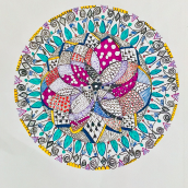 My project for course: The Art of Mandala Drawing: Create Geometric Patterns. Traditional illustration, Arts, Crafts, Drawing & Ink Illustration project by Fiona Baanah-Jones - 05.20.2023