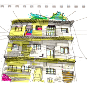 Mi proyecto: Dibujo arquitectónico expresivo con marcadores de colores. Un proyecto de Bocetado, Dibujo, Ilustración arquitectónica, Sketchbook e Ilustración con tinta de Gonzalo Agüero - 23.05.2023