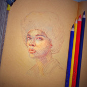 Mi proyecto del curso: Dibujo de retratos llamativos con lápices de colores. Desenho, Desenho de retrato, Sketchbook, e Desenho com lápis de cor projeto de Oscar Romero - 24.05.2023