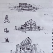 A few sketches after taking the course: Architectural Sketching: Thinking with Pen and Paper. Un proyecto de Ilustración arquitectónica, Sketchbook y Diseño de espacios de somto20 - 02.06.2023