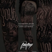 Tattoo Dark Lettering Ein Projekt aus dem Bereich Design, Werbung, Lettering, Tattoodesign, H und Lettering von Caio Cruz - 03.06.2023