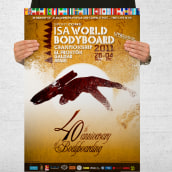 diseño de cartel Campeonato mundial ISA de body board. Graphic Design project by Fernando del Castillo - 01.01.2011