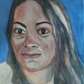 My project for course: Artistic Portrait with Watercolors. Un proyecto de Bellas Artes, Pintura, Pintura a la acuarela, Ilustración de retrato y Dibujo de Retrato de paviomao - 15.06.2023