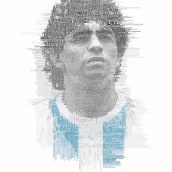 Maradona. Traditional illustration, T, and pograph project by Gilberto Cervantes - 06.21.2023