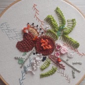 3D del mar. Embroider, Floral, and Plant Design project by Diani Bonilla - 06.21.2023