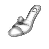 DAVENIA SANDALIAS BOCETOS Y REDNERS. Un proyecto de Diseño, Diseño de calzado y Diseño de moda de BATTASSI - 06.06.2023