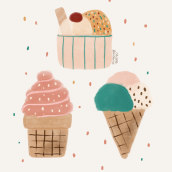 Ice cream. Traditional illustration project by Chiara Bacchini - 07.13.2023
