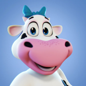 Cow Frimesa. Advertising, 3D Modeling, and 3D Character Design project by Pablo Lima - 07.13.2023