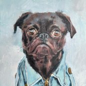 Mi proyecto del curso: Retrato realista de mascotas con pintura al óleo. Un projet de Beaux Arts, Peinture, Peinture à l'huile et Illustration naturaliste de John Joven - 20.07.2023