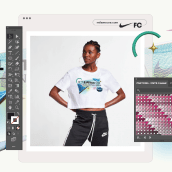 diseño de estampa | Nike. Un proyecto de Diseño, Moda e Ilustración vectorial de Mila Moura - 15.01.2023