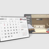 Projeto de calendário de mesa 2024. Un proyecto de Diseño, Publicidad y Marketing de Jakson Policarpi - 27.07.2023