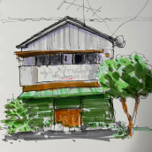 My project for course: Expressive Architectural Sketching with Colored Markers. Un proyecto de Bocetado, Dibujo, Ilustración arquitectónica, Sketchbook e Ilustración con tinta de dclrthomp - 07.08.2023