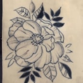 Flor para proyecto Tatuaje para principiantes. Un proyecto de Diseño de tatuajes de henya.ramirez - 07.08.2023
