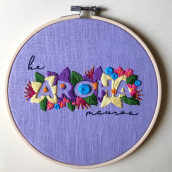 My project for course: Embroidery Art with Lettering: Negative Type Designs. Un proyecto de Bordado, Ilustración textil y Diseño textil de chiara_gasparetto - 13.08.2023