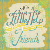 With a Little help from my friends. Lettering, Digital Lettering, and 3D Lettering project by Daiana Salinas - 08.16.2023