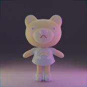 "Teddy". 3D, Character Design, and 3D Modeling project by Eleonora Galdós - 05.18.2023