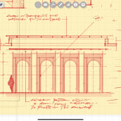 Elevation Sketch study with Morpholio Trace App. Ilustração arquitetônica projeto de AMIN ZAKARIA - 19.08.2023