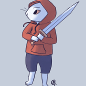 Hoodie Rabbit . Character Design, and Digital Illustration project by Guenevere B. - 09.15.2023