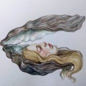Sirenas. Traditional illustration, Painting, Drawing, and Watercolor Painting project by Sarah Medina Rojas - 09.19.2023