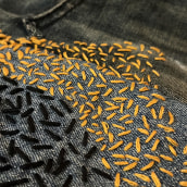 Mi proyecto del curso: Bordado: reparación de prendas. Fashion, Embroider, Sewing, DIY, Upc, cling, and Textile Design project by Aguadementa - 10.17.2023