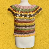 Mi proyecto del curso: Técnicas de crochet para crear prendas coloridas: Chaleco de otoño. Un projet de St, lisme, Art textile, DIY, Crochet , et Design textile de Ana Rodriguez Caballero - 22.10.2023