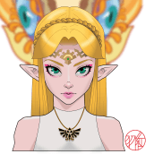 Zelda V. Un proyecto de Diseño de personajes, Ilustración vectorial, Dibujo digital y Manga de Alberto BaGu - 29.09.2023