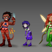 Proyecto: LOCK GIRLS (Introducción al diseño de personajes para animación y videojuegos). Un proyecto de Ilustración tradicional, Animación, Diseño de personajes, Ilustración digital, Videojuegos y Diseño de videojuegos de Iria Carreira - 06.11.2023