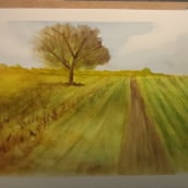 Il mio progetto del corso: Paesaggi naturali ad acquerello. Fine Arts, Painting, and Watercolor Painting project by Jessica - 11.06.2023