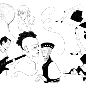 Characters and line work. Character Design, Sketching, and Digital Drawing project by Alina Cuiedan - 11.10.2023