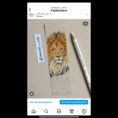 Lion aux crayons de couleurs. Un proyecto de Dibujo, Dibujo realista y Dibujo con lápices de colores de Mariam MOUMENI - 11.03.2021