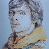 Star Wars, Luke Skywalker (1980). Un projet de Dessin au cra, on, Dessin aux cra , et ons de couleur de Ana Maria Aranda - 27.11.2023