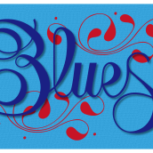 Blues. Lettering, H, and Lettering project by Carla Spinelli - 12.09.2023