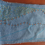 Mi proyecto del curso: Bordado: reparación de prendas. Fashion, Embroider, Sewing, DIY, Upc, cling, and Textile Design project by Belén Romero - 12.10.2023