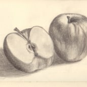 Dibujo a lápiz de manzanas. Een project van Traditionele illustratie van Eduardo Martínez Sotillos - 13.12.2023