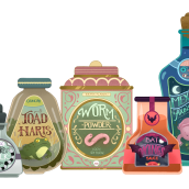 Witch's Pantry. Design, Traditional illustration, Packaging, Product Design, Digital Illustration, H, and Lettering project by Judith White - 12.09.2023