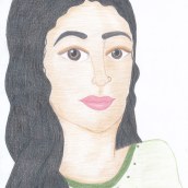 Autoretrato. Traditional illustration, and Colored Pencil Drawing project by Sofía Porras - 02.05.2024